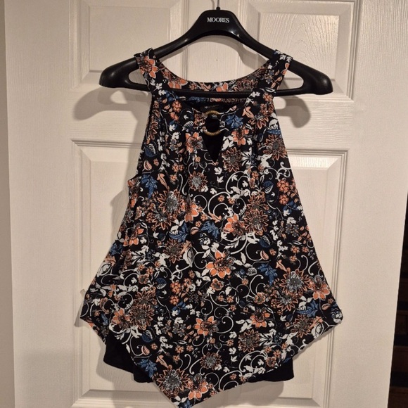 AB Studio Floral Blouse Size Large - Picture 2 of 4